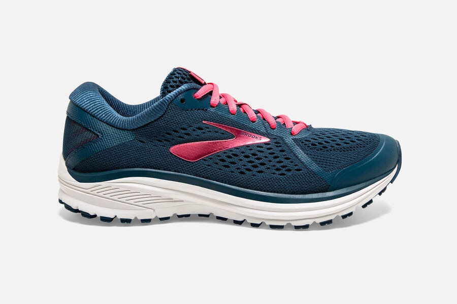 Brooks Aduro 6 Mens UK - Road Running Shoes - Blue/Pink/White 478-GYADXP